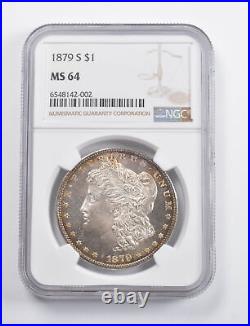 MS64 1879-S Morgan Silver Dollar NGC Beautiful Tone 3371