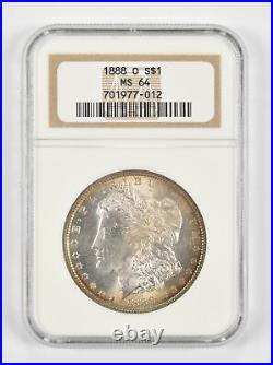 MS64 1888-O Morgan Silver Dollar NGC Upgrade Beautiful Tone 1287