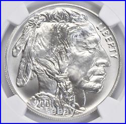 MS70 2001 D MS70 Buffalo $1 Commemorative Silver Dollar NGC