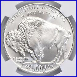 MS70 2001 D MS70 Buffalo $1 Commemorative Silver Dollar NGC