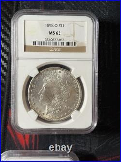 Morgan Silver Dollar Random Year Graded By NGC Ms 63