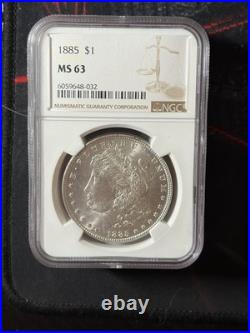 Morgan Silver Dollar Random Year Graded By NGC Ms 63