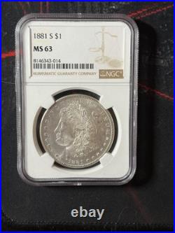 Morgan Silver Dollar Random Year Graded By NGC Ms 63