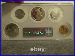 NGC 1st YEAR ISSUE DOLLAR COLLECTION PROOF SET (5-COINS)