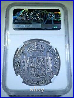 NGC AU Details 1810 Spanish Mexico Silver 8 Reales Antique Colonial Dollar Coin