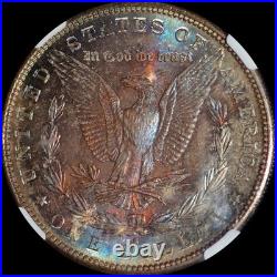 NGC MS64 1882-S $1 Morgan Silver Dollar beautiful toning both side