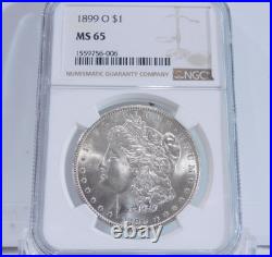 NGC PRICE GUIDE $250! 1899-O MORGAN Silver Dollar, NGC MS-65