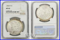 NGC US Morgan 1884 O New Orleans Silver Dollar MS62