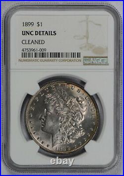 NGC Uncirculated 1899 Philadelphia Mint Silver Morgan Dollar cleaned