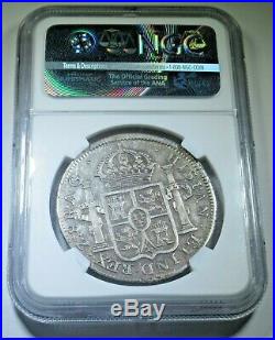 NGC XF45 1820 AG Spanish Silver 8 Reales Eight Real Colonial Dollar Pirate Coin