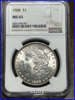 Ngc. 1888 Morgan Silver Dollar Ms 65