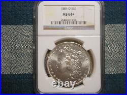 Ngc Ms64+ 1884-o Morgan 90% Silver Dollar Bu