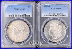 Pre 1921 Silver Morgan Dollar NGC / PCGS MS65 S$1 Lot of 1 Mix Date coins