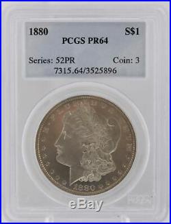 Proof 1880 P NGC PR 64 Silver Morgan Dollar $1 Coin Key Date Graded 52PR