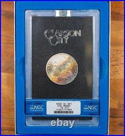 Rainbow Toned 1882-CC Carson City Morgan Silver Dollar GSA NGC MS62 Star