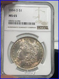 SASA 1884 O $1 Morgan Silver Dollar NGC MS65 Better Date New Orleans