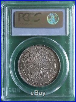 Straits Settlements 1907 Dollar Silver Coin NGC MS 61