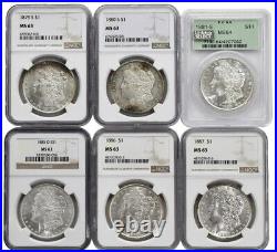 Superb Ms63 Ms 64 Pcgs / Ngc Graded Morgan Dollars O, S, P 1878-1904