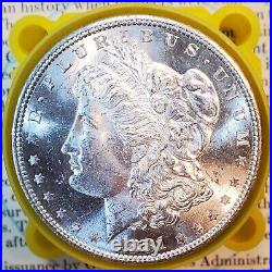 (one) 10 Coin Roll Bu Ms+ Gorgeous All Original Morgan Silver Dollar